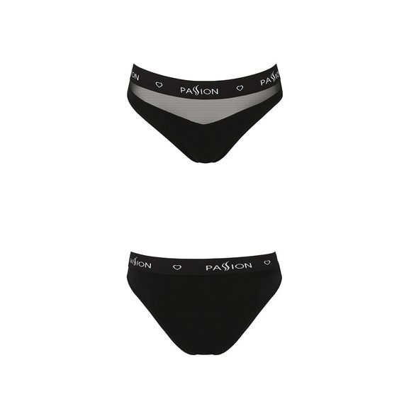 Трусики з прозорою вставкою Passion PS006 PANTIES black,, XL | Зображення 4