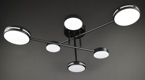 Люстра світлодіодна стельова LED світильник для квартири на стелю лед 27934 Чорний 18х86х86 см.