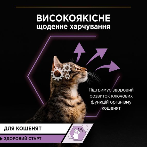 Набор влажного корма для котят с индейкой Purina Pro Plan Kitten 85 гр х 10 шт | Зображення 5