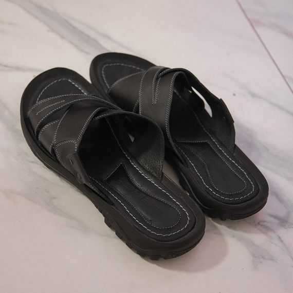 Шкіряні чоловічі шльопанці 46 47 48 49 50 розмір тапки | Зображення 3