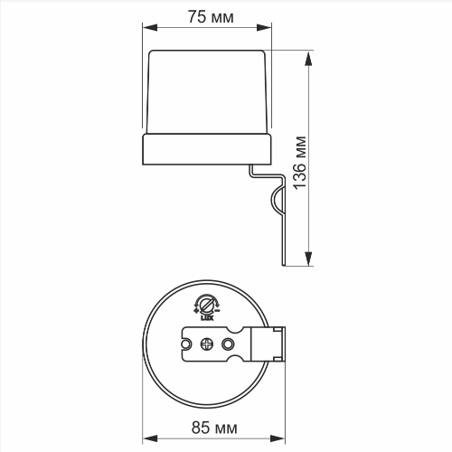 Датчик освітленності 25А 220V фотометричний VL-SN03 Videx | Зображення 2