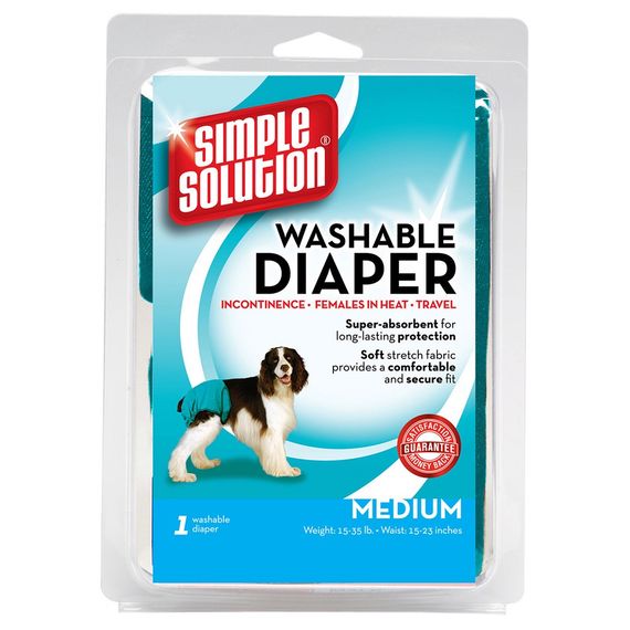 Багаторазовий підгузник для собак Simple Solution Washable Diaper, розмір M