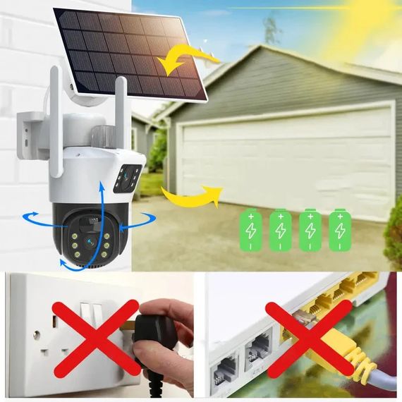 Вулична камера відеоспостереження з двома лінзами 4G, 2 Мп, XPRO, V36-4G SOLAR (234575262_1794) | Зображення 6