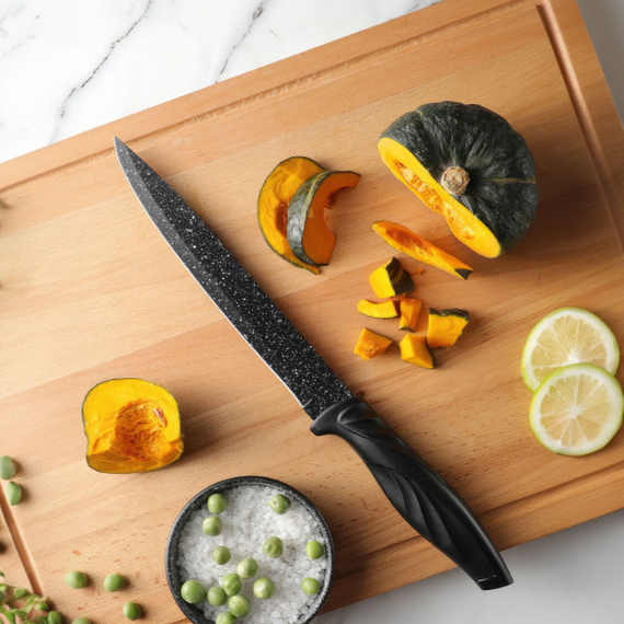 Набір кухонних ножів із неіржавкої сталі для кухні 6 предметів, універсальний набір   знижка | Зображення 5