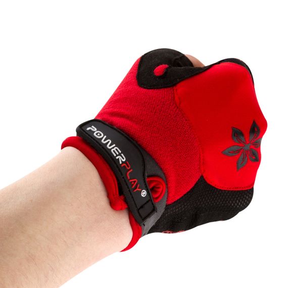 Велорукавички жіночі PowerPlay 5284 A Червоні XS | Зображення 4