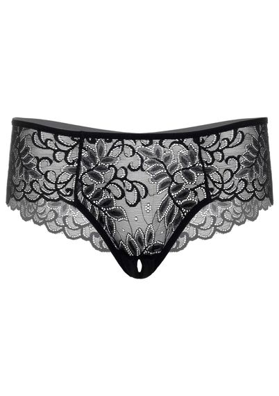 Мереживні трусики з відкритим доступом Daring Intimates Ella, чорний, S/M | Зображення 2