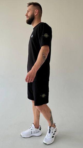 Чоловічий літній костюм Stone Island чорний | Зображення 5