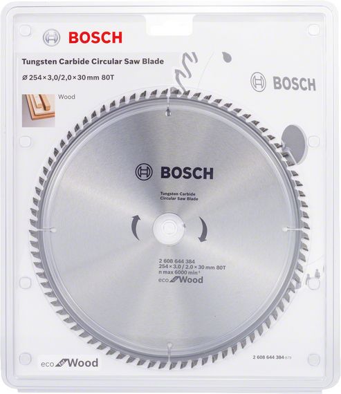 Диск пиляльний Bosch Eco WO 254x30-80T (2608644384)