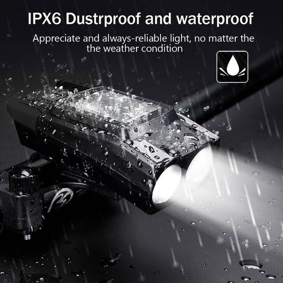 Фонарь для велосипедистов с зарядкой BK-1920-2T6, Мощный фонарь для велосипеда с Li-Ion батареей SQ-70 | Зображення 4