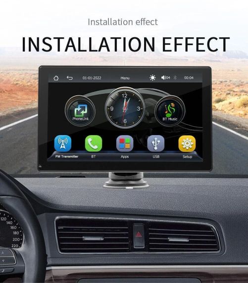 Портативный автомобильный MP5-плеер с 9-дюймовым сенсорным экраном, поддержкой Apple CarPlay и Android Auto | Зображення 3
