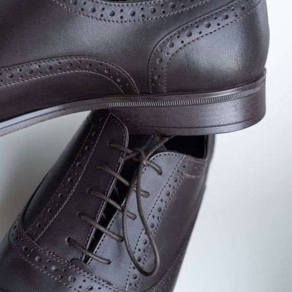 Коричневі туфлі зі шнурівкою 39 розмір | Зображення 1