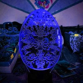 Акриловий світильник-нічник Великоднє яйце синій tty-n002277