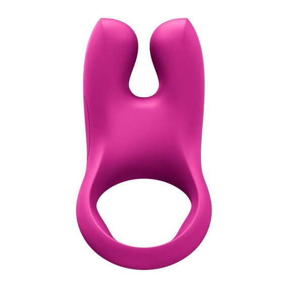 Ерекційне віброкільце з подвійною стимуляцією клітора Fun Factory NŌS CLASSIC Magenta, 2 мотори Sex Aura | Зображення 2