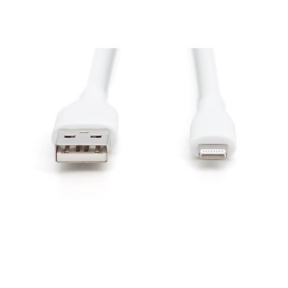 Дата кабель USB 2.0 AM to Lightning 1.0m 12W white Digitus (AK-600108-010-W) | Зображення 3