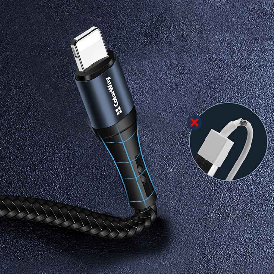 Кабель USB Lightning ColorWay CW-CBUL045-BK 2,4A 1м чорний | Зображення 4