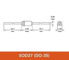 Стабилитрон  BZX79-C3V0  (DO-35)  0,5W 3,0v | Зображення 4