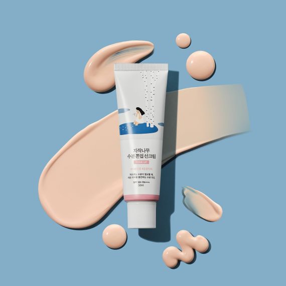 Тонувальний сонцезахисний крем з березовим соком ROUND LAB Birch Juice Moisturizing Tone Up Sunscreen (50 ml) | Зображення 1