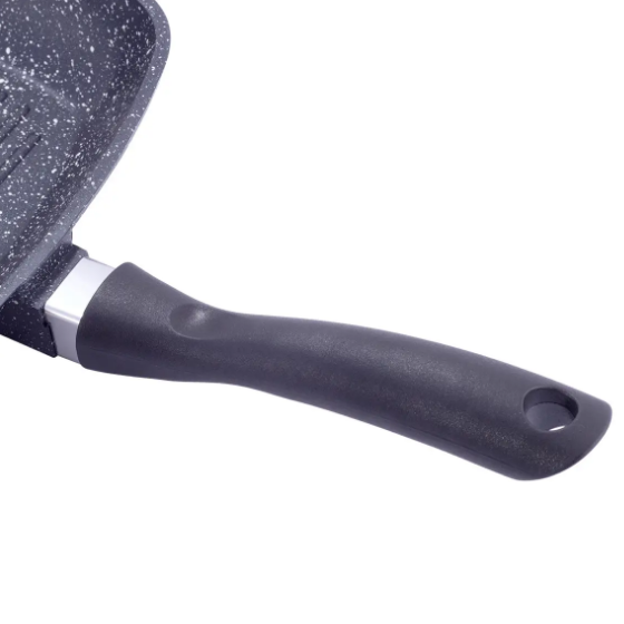 Сковорідка-гриль d28см з кришкою литий алюміній а/п Black marble 4431 KAMILLE | Зображення 5