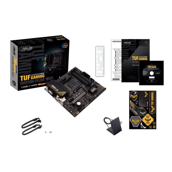 Материнcька плата ASUS TUF GAMING A520M-PLUS WIFI sAM4 A520 4xDDR4 HDMI DVI D-Sub Wi-Fi BT mATX 90MB17F0-M0EAY0 | Зображення 4