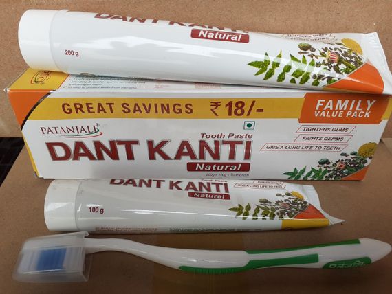 Зубная паста DANT KANTI,  100г+200г+щетка, Дант Канти | Зображення 1