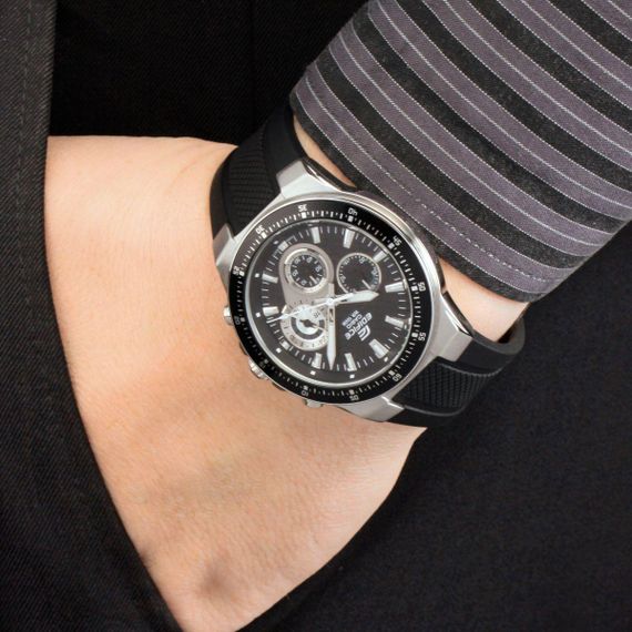Часы наручные мужские стрелочные стильные оригинальные Япония Casio Edifice EF-552-1AVEF | Зображення 3
