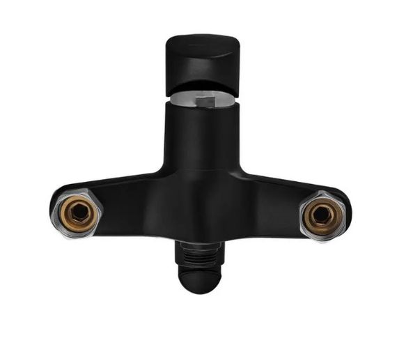 Змішувач для ванни Plamix CEZAR-006 EURO SET Matte black, зі шлангом, лійкою та кронштейном (PM0690) | Зображення 4