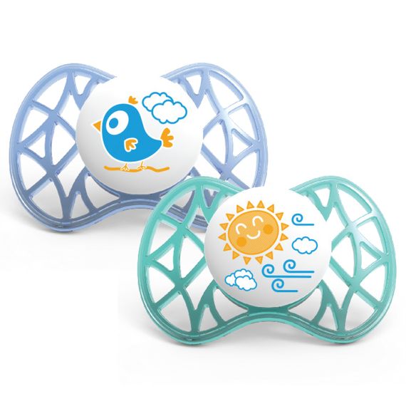 Пустышка симетрическая Nuvita Air 6м+ 2шт. для мальчика NV7081Blue (NV7081Blue) | Зображення 1