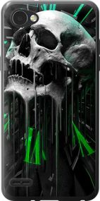 Чехол на LG Q6 Череп-часы "4100u-1094-17620"