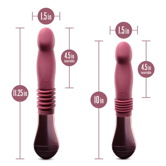 Пульсатор для точки G Blush Temptasia – Trixie Thrusting Dildo – Wine Red, 3 швидкості | Зображення 4