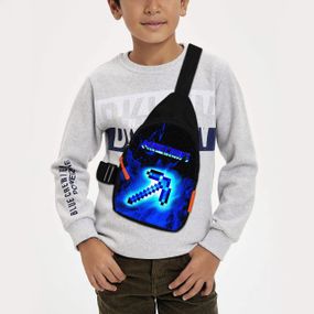 Сумка через плече дитяча Minecraft Кріпер 29х17 см сумка слінг для хлопчика (02092)