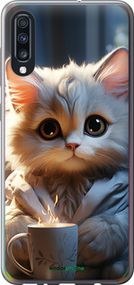 Чохол на Samsung Galaxy A70 2019 A705F Білий кіт "5646u-1675-2448"