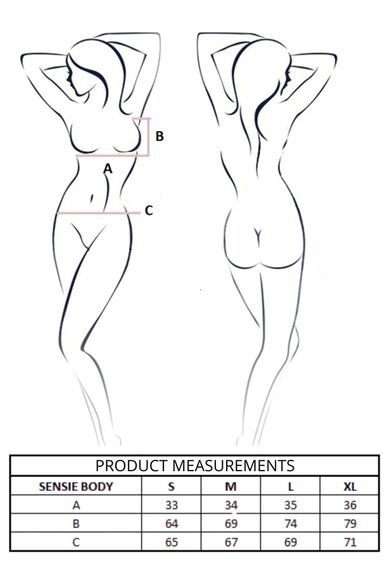 Боди Passion SENSIE BODY black L, Розовый, M | Зображення 6