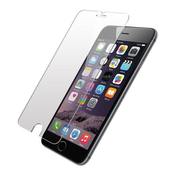 Захисне скло на екран прозоре для iPhone 6+ (в пакеті без серветок)