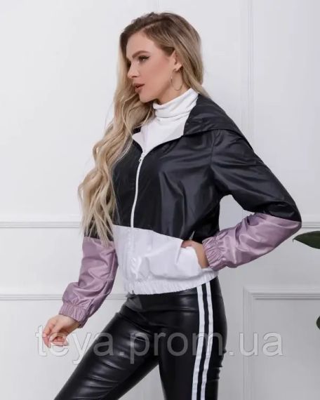 Куртка колір чорний/рожевий розмір XL FI_002984 | Зображення 1
