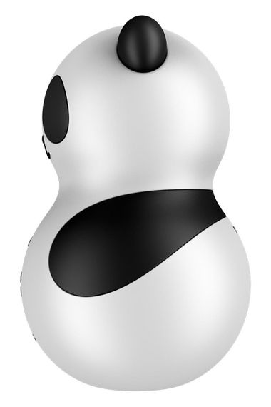 Вакуумный стимулятор с вибрацией Satisfyer Pocket Panda черно-белый, 8.9 см Sex Aura | Зображення 3
