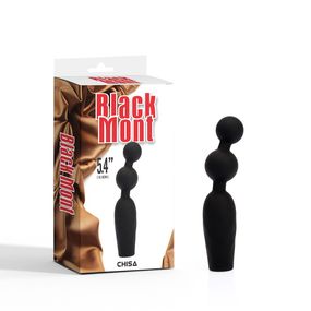 Анальна пробка CHISA Black Mont Vibrating Booty Beads з вібруючими бусинами Sex Aura