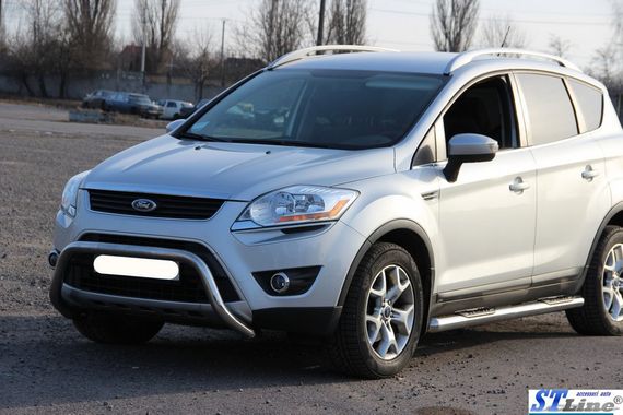 Кенгурятник WT007 (нерж.) для Ford Kuga 2008-2013 гг | Зображення 2