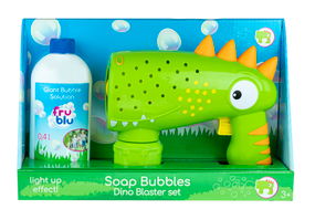 Мильні бульбашки FRU BLU Бластер Діно з розчином 0.4 л. (світловим ефектом)