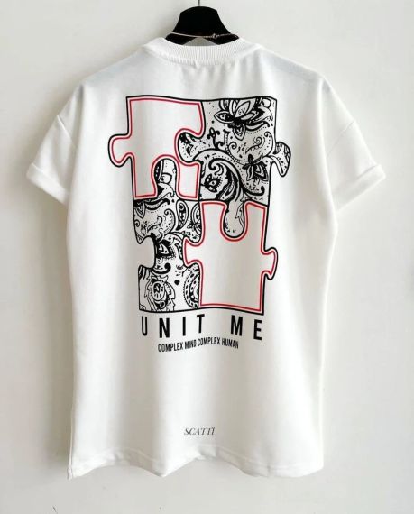 Футболка чоловіча з принтом повсякденна L Білий