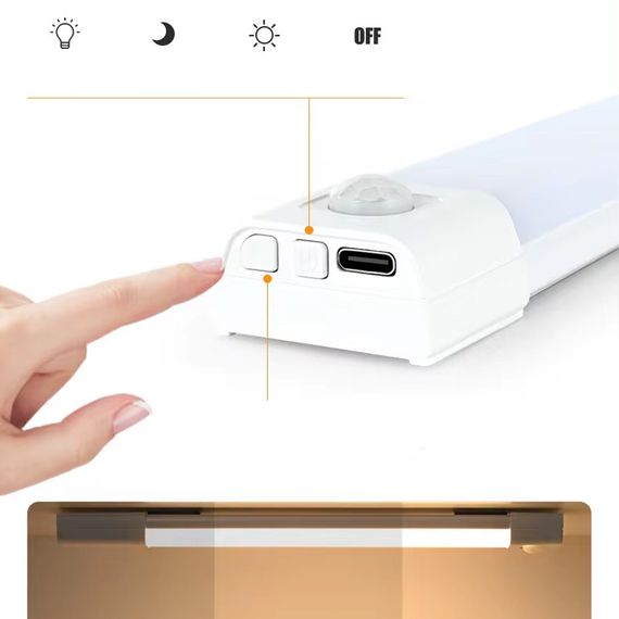 Сенсорный светильник LED с датчиком движения MZ-L3201 (37*22,5*500mm) White | Зображення 5