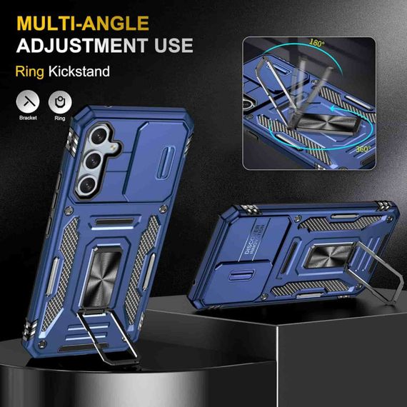 Ударопрочный чехол Camshield Army Ring для Samsung Galaxy S22 Синий / Navy | Зображення 2