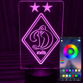 Акриловый светильник-ночник управление с телефона ФК Динамо tty-n000760