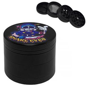 Металлический Гриндер Мельница Для Табака  "Skull Black V3"