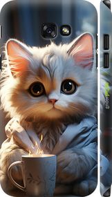 Чохол на Samsung Galaxy A7 (2017) Білий кіт "5646m-445-2448"