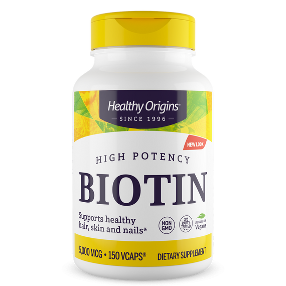 Біотин, Biotin, Healthy Origins, 5000 мкг, 150 капсул