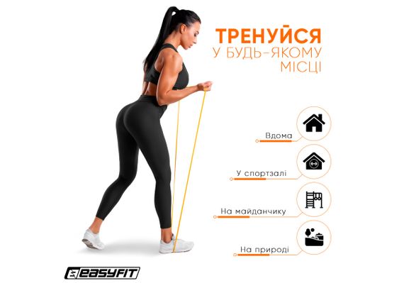 Гумова петля EasyFit 1-6 кг жовта (EF-2654-1) | Зображення 7