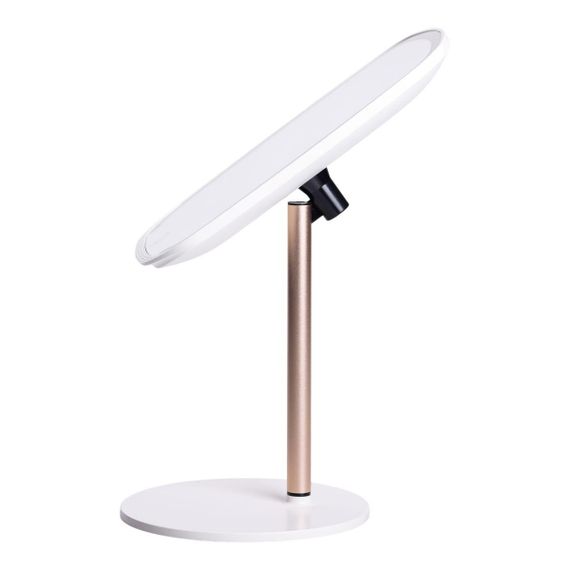 Настільне дзеркало з підсвічуванням 23х18 см для макіяжу на ніжці Біле HP-10-6AW | Зображення 6