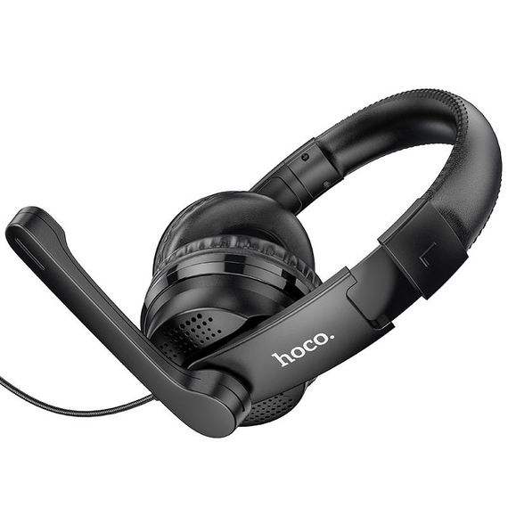 Накладні навушники Hoco W103 Magic Tour Gaming (3.5mm/1.2m) Чорний | Зображення 3