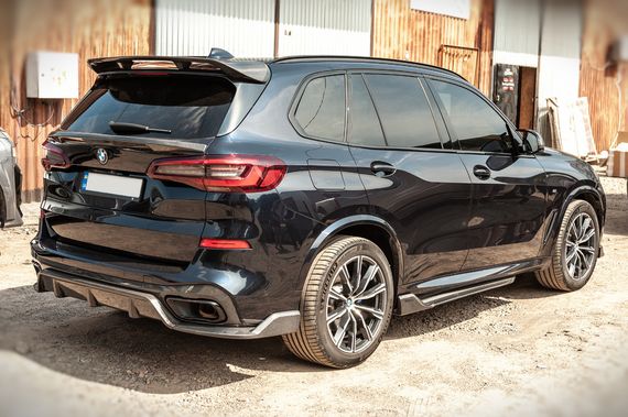 Накладки на пороги Carbon V3 (Натуральный карбон) для BMW X5 G05 2019- гг | Зображення 4