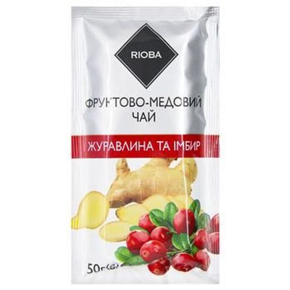Чай Rioba Клюква и имбирь фруктово-медовый 50г 12шт